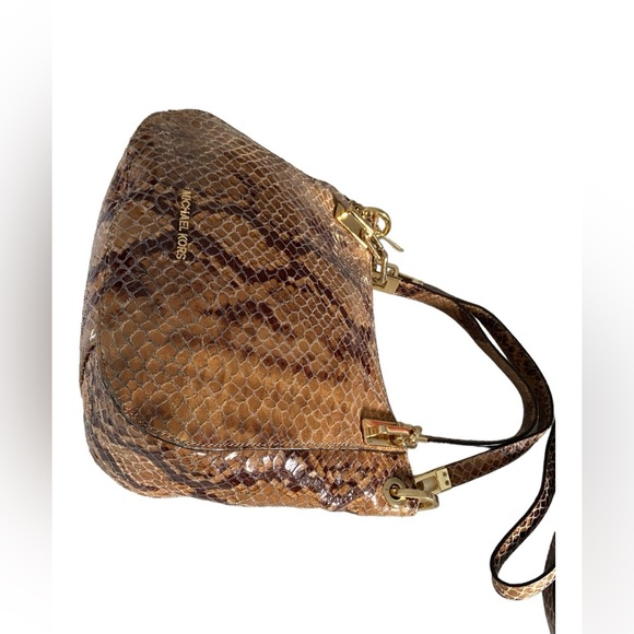 Michael Kors Brooke Medium Embossed Python
Leather Shoulder Tote. - Picture 6 of 10